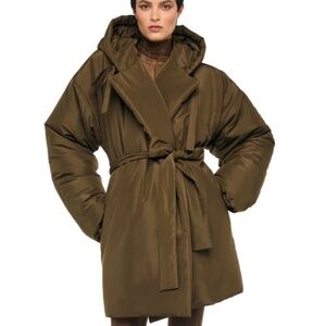 Norma Kamali Dark Brown Sleeping Bag Knee Length Coat